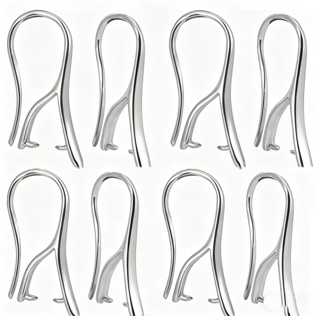 Jewelry Making Essentials - 10/30Pcs Kawat Anting Putih dengan Penjepit