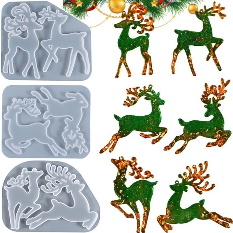 Jewelry Making Techniques - Cetakan Resin epoksi rusa Natal, cetakan