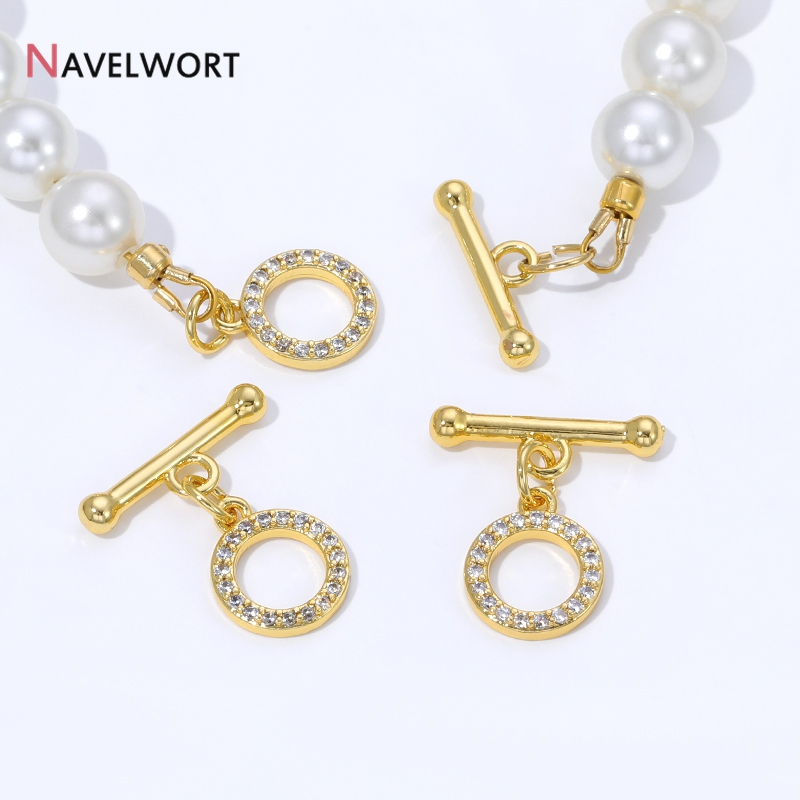 Jewelry Making Essentials - Konektor Kancing Emas 18K Lapis Kuningan