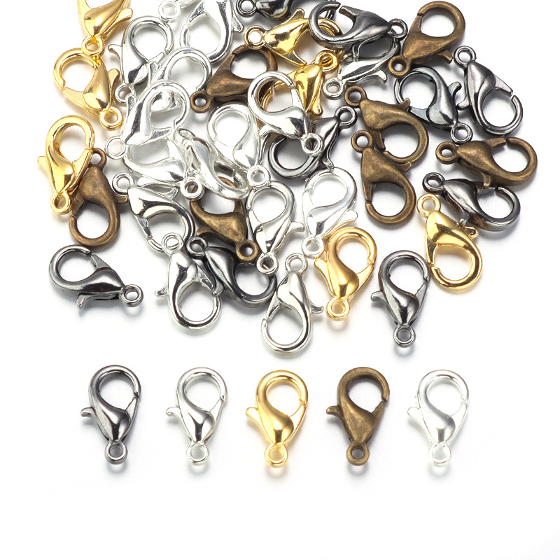 100pcs 9 12 14mm Pengait Lobst - Jewelry Making Brass ulasan dan harga