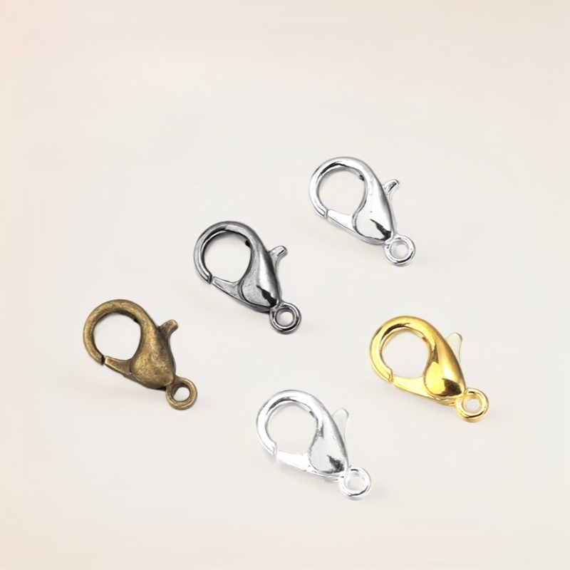100pcs 9 12 14mm Pengait Lobst - Jewelry Making Brass ulasan dan harga