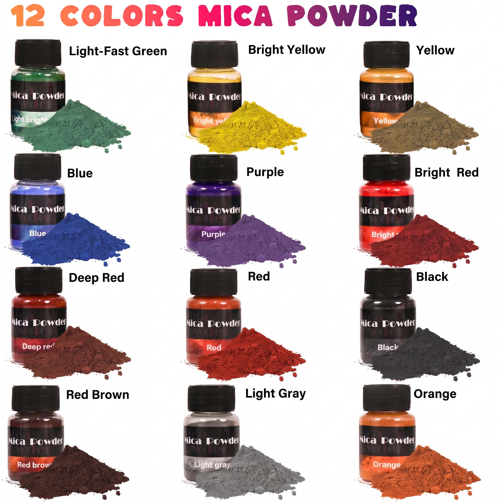Bubuk Pigmen Gipsum 12 Warna P - Jewelry Making Techniques ulasan dan harga