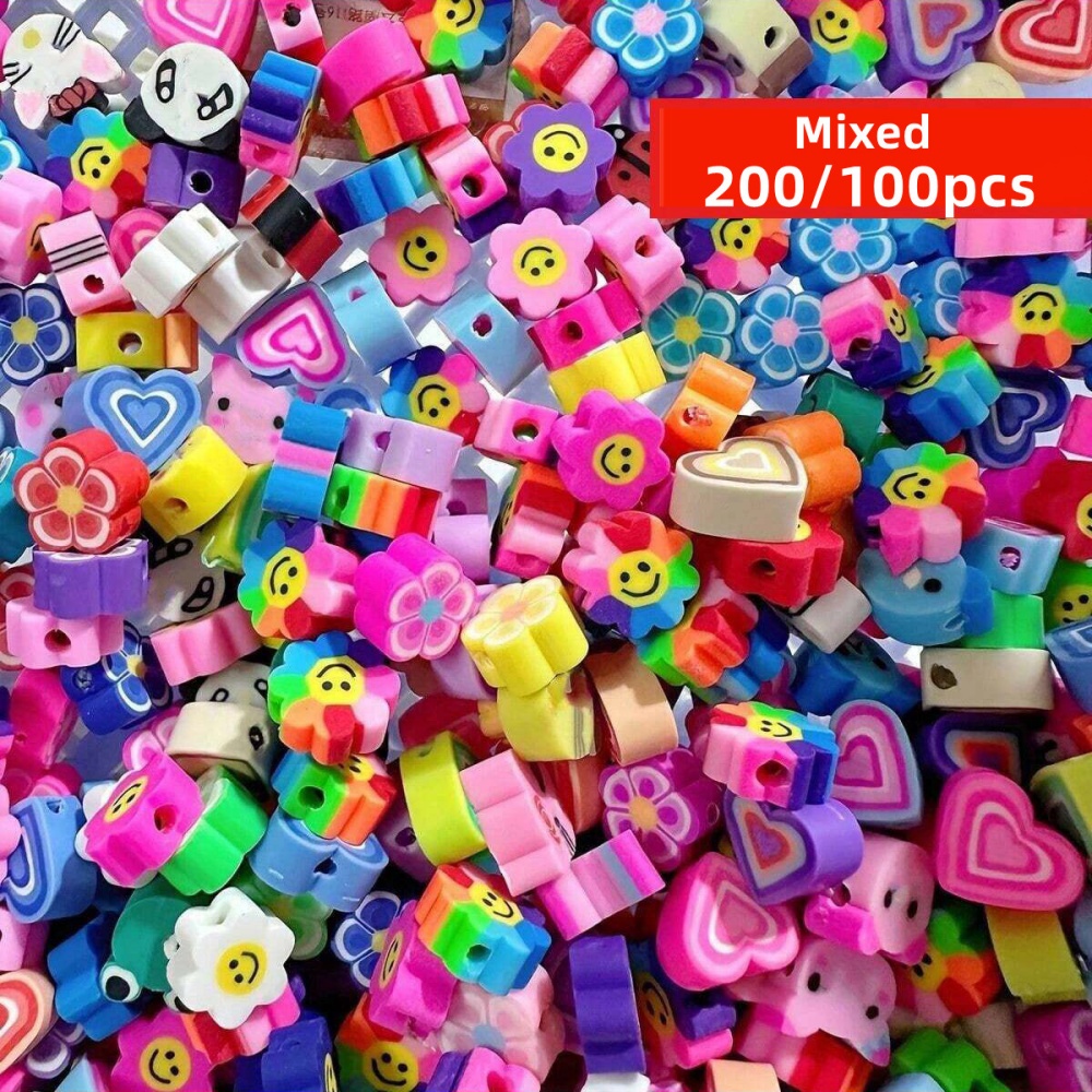 200/100pcs Manik-manik Tanah L - Jewelry Making In Clay ulasan dan harga